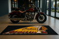Indian Premium Motorcycle Garage Floor Mat – Non-Slip Carpet Rug for Bike Display (32×87 Inch)