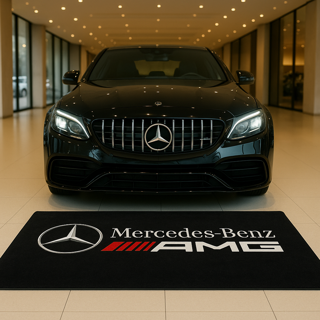 Mercedes Benz AMG Garage Mat – Non-Slip Premium Rug for Home & Car Display (59×86”)