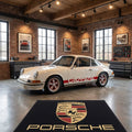 Porsche Garage Floor Mat 5x7 FT (60x87 Inches) Showroom Rug