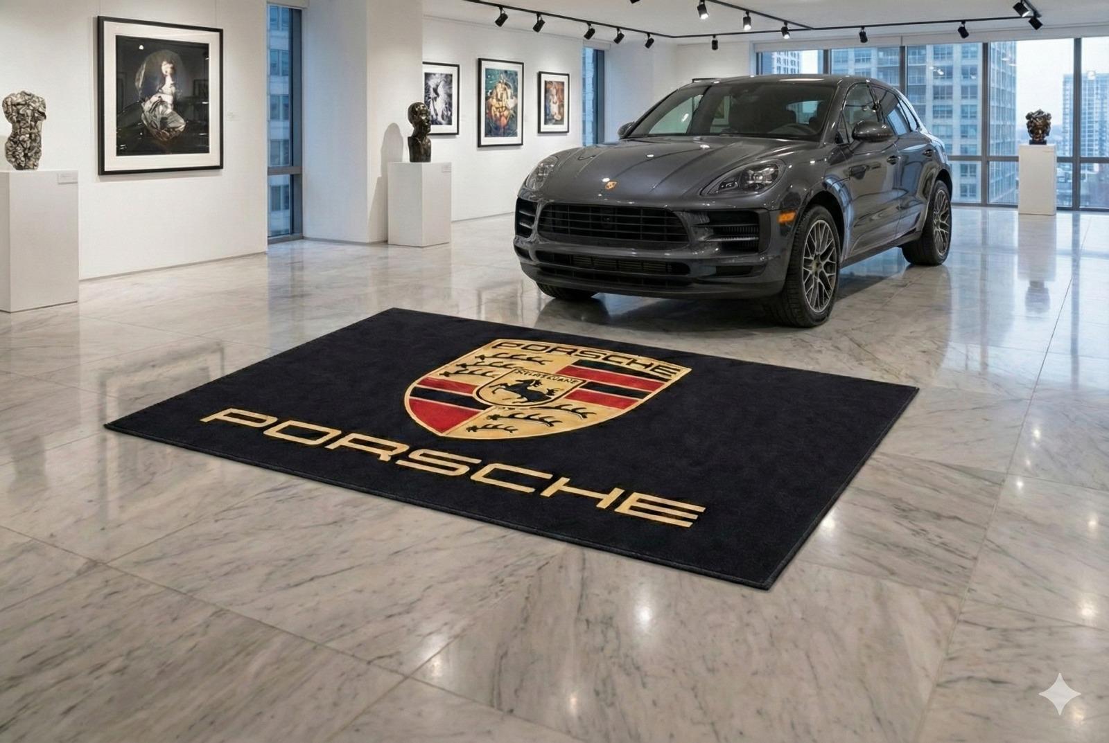 PORSCHE Garage Mat – Non-Slip Premium Rug for Home & Car Display (59×86”)