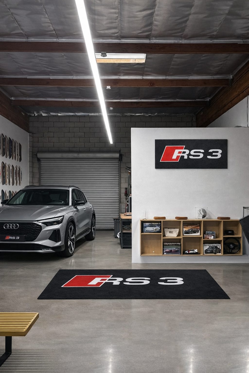 Audi RS3 Garage Floor Mat 5x7 FT (60x87 Inches) Showroom Rug