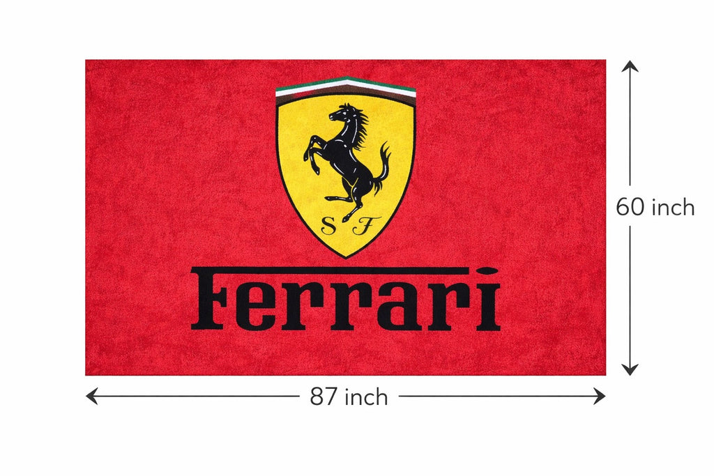 Ferrari Garage Mat – Non-Slip Premium Rug for Home & Car Display (59×86”)