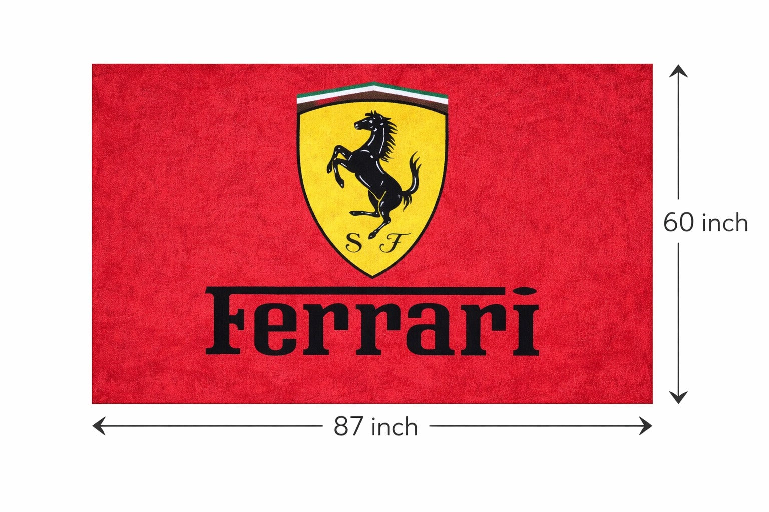 Ferrari Garage Mat – Non-Slip Premium Rug for Home & Car Display (59×86”)