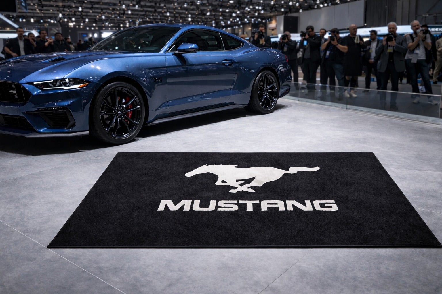 Mustang Garage Mat – Non-Slip Premium Rug for Home & Car Display (59×86”)