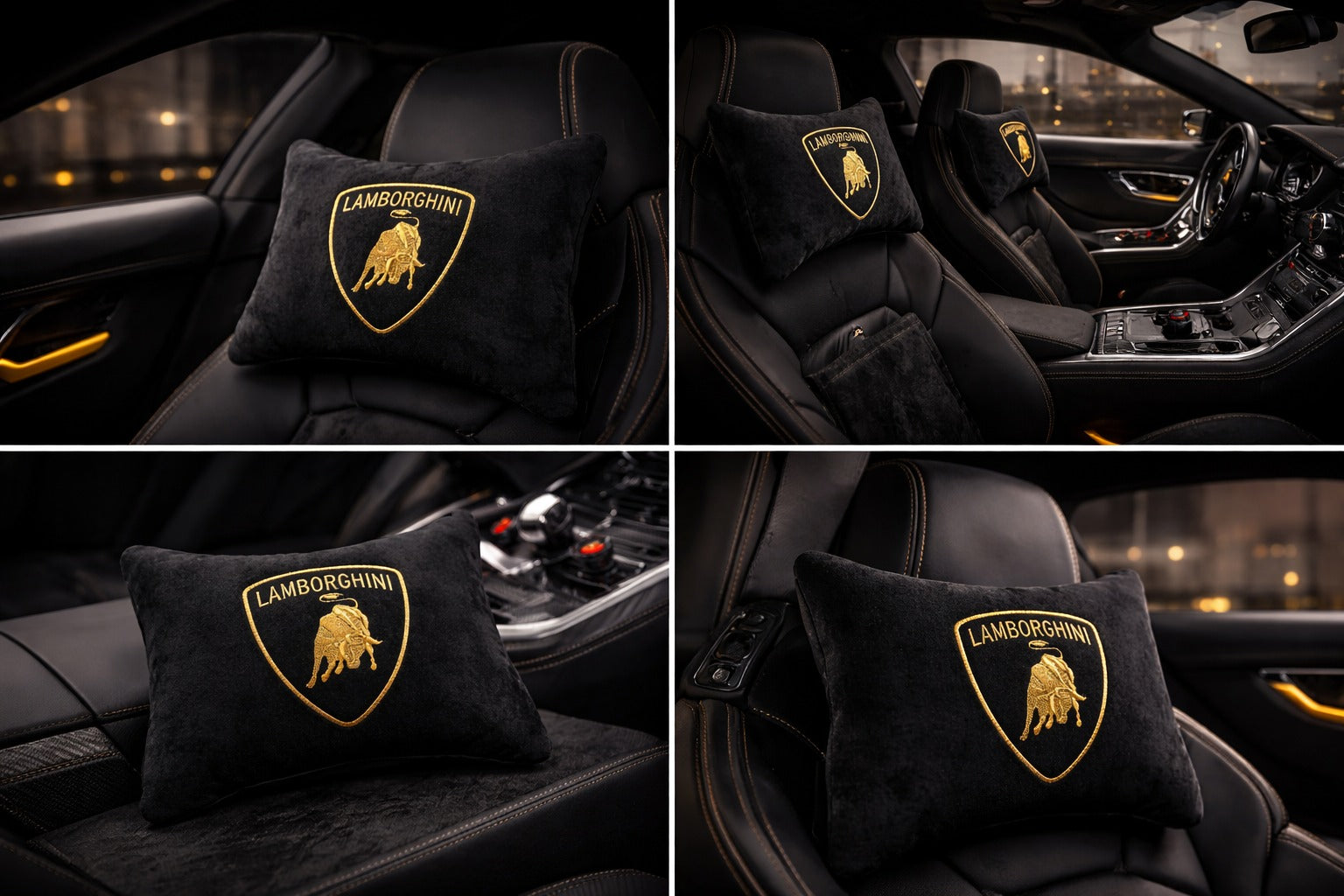 Lamborghini Alcantara Neck Pillow - 2 PCS