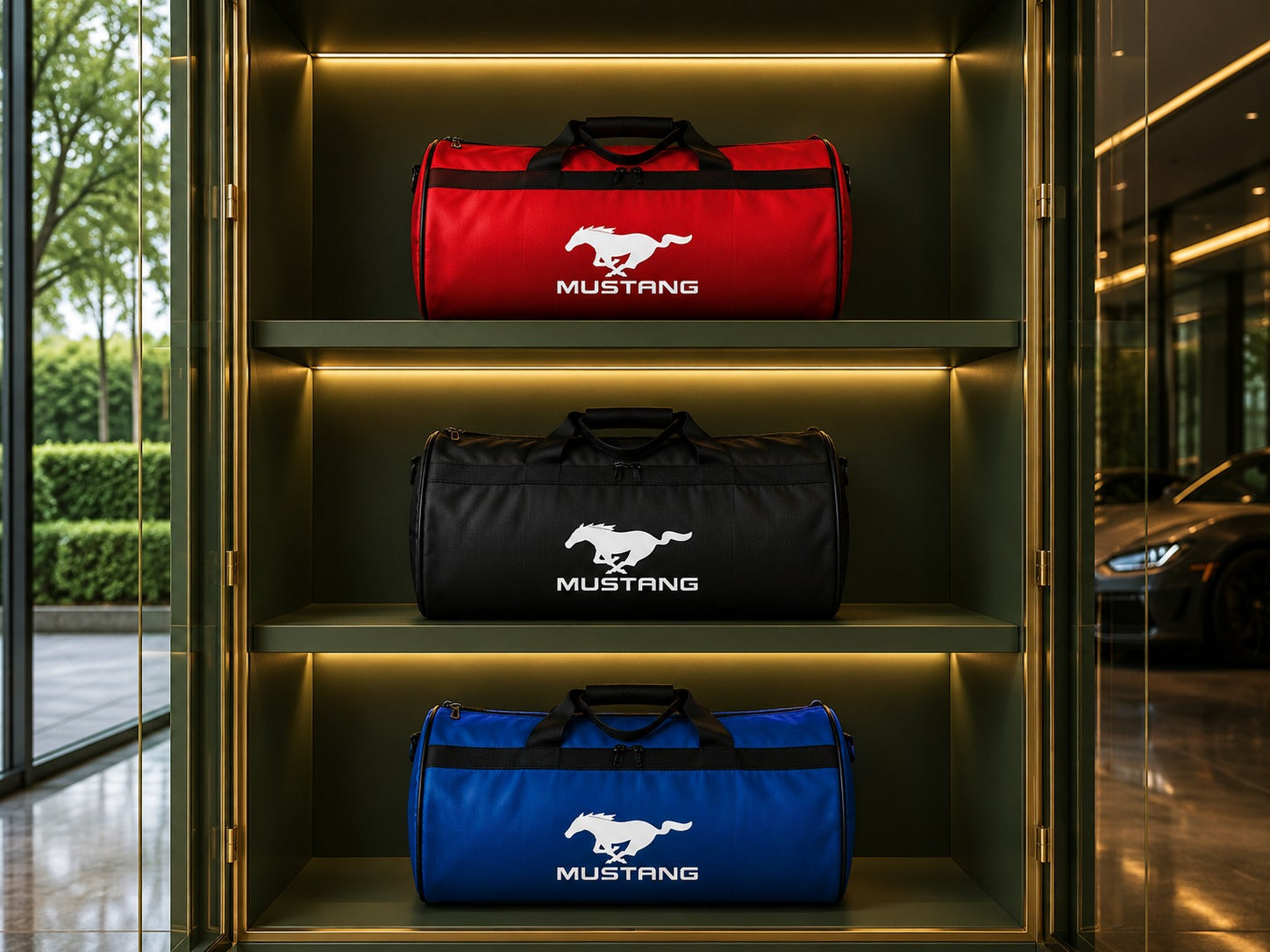 Luxury Mustang Duffel - Trunk Bag 12" × 20"