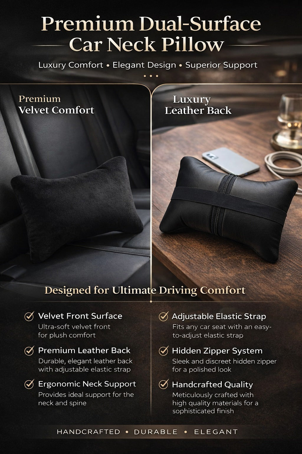 ALFA ROMEO Velvet Neck Pillow, 2pcs