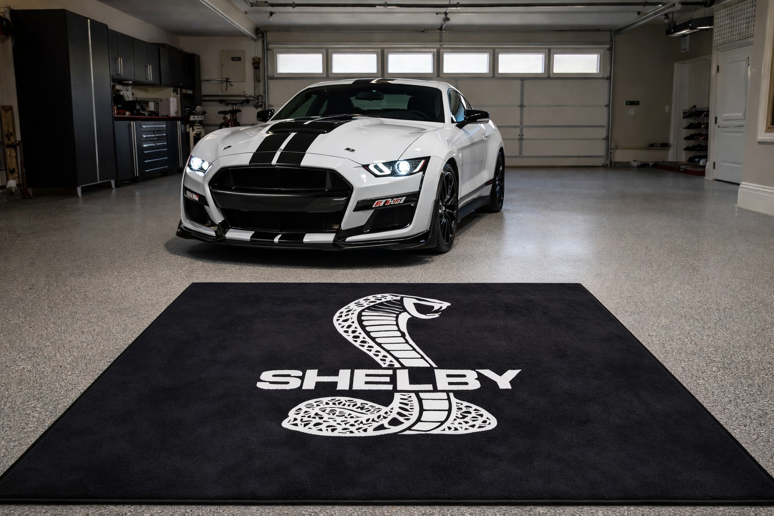 Shelby Garage Mat – Non-Slip Premium Rug for Home & Car Display (59×86”)