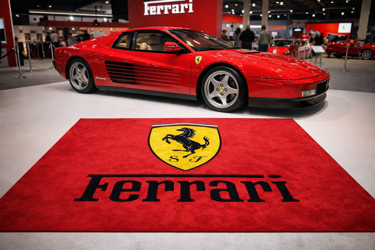Ferrari Garage Mat – Non-Slip Premium Rug for Home & Car Display (59×86”)