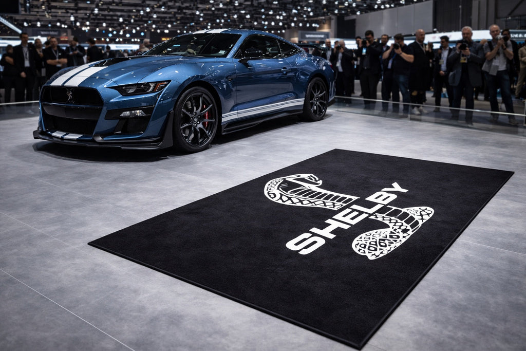 Shelby Garage Mat – Non-Slip Premium Rug for Home & Car Display (59×86”)