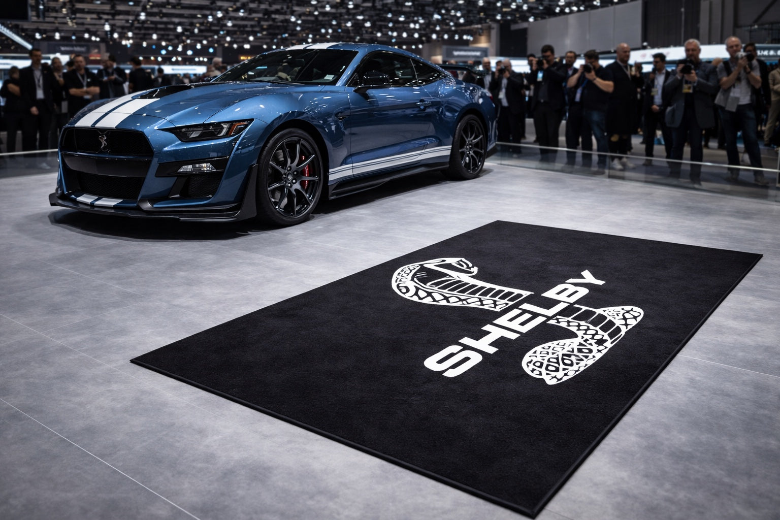 Shelby Garage Mat – Non-Slip Premium Rug for Home & Car Display (59×86”)