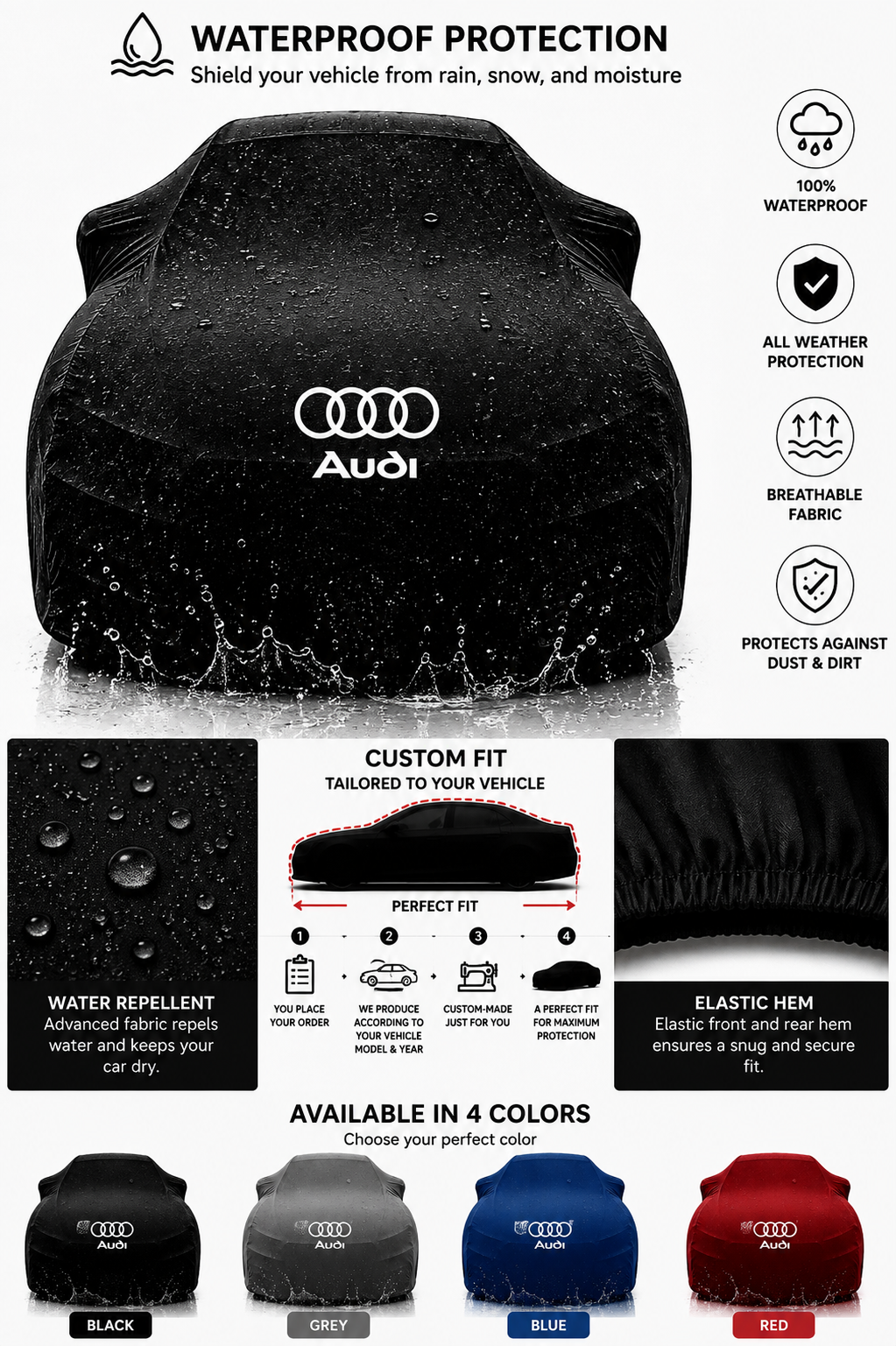 For Audi Outdoor Car Cover For All Model
