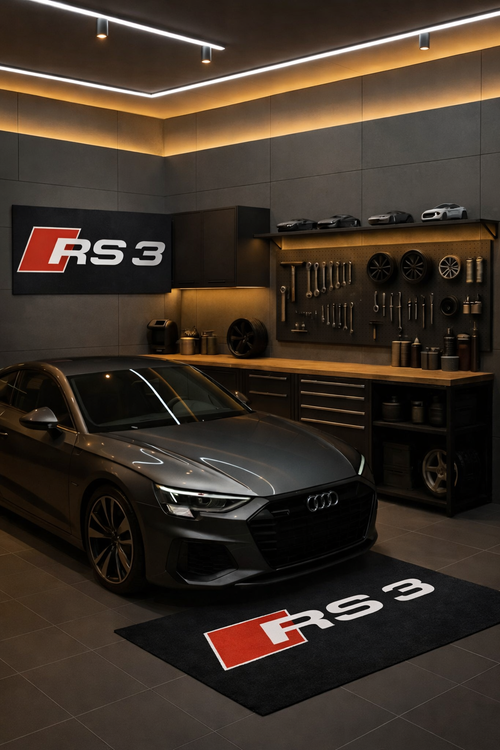 Audi RS3 Garage Floor Mat – Premium Parking Mat 60x87 Inches