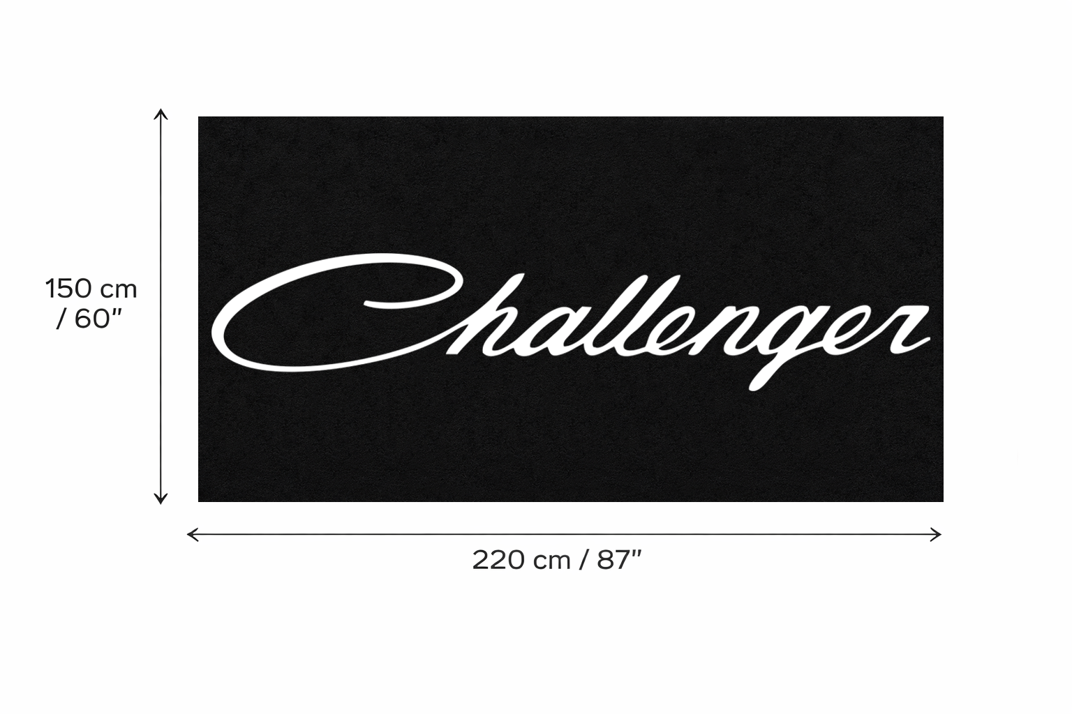 Dodge Challenger Garage Floor Mat 5x7 FT (60x87 Inches) Showroom Rug