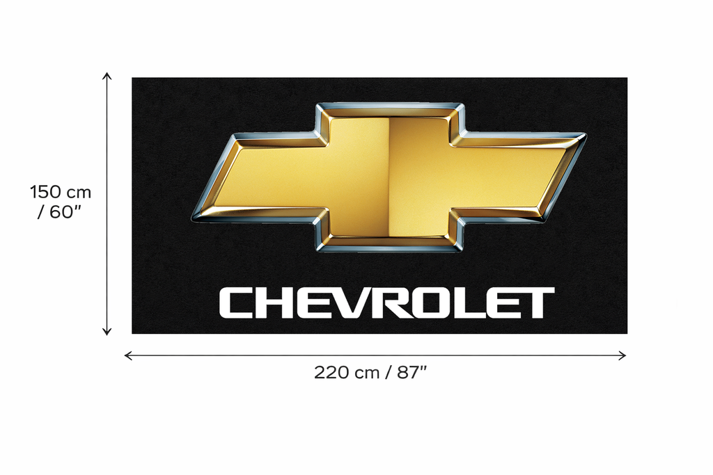 Chevrolet Garage Floor Mat 5x7 FT (60x87 Inches) Showroom Rug
