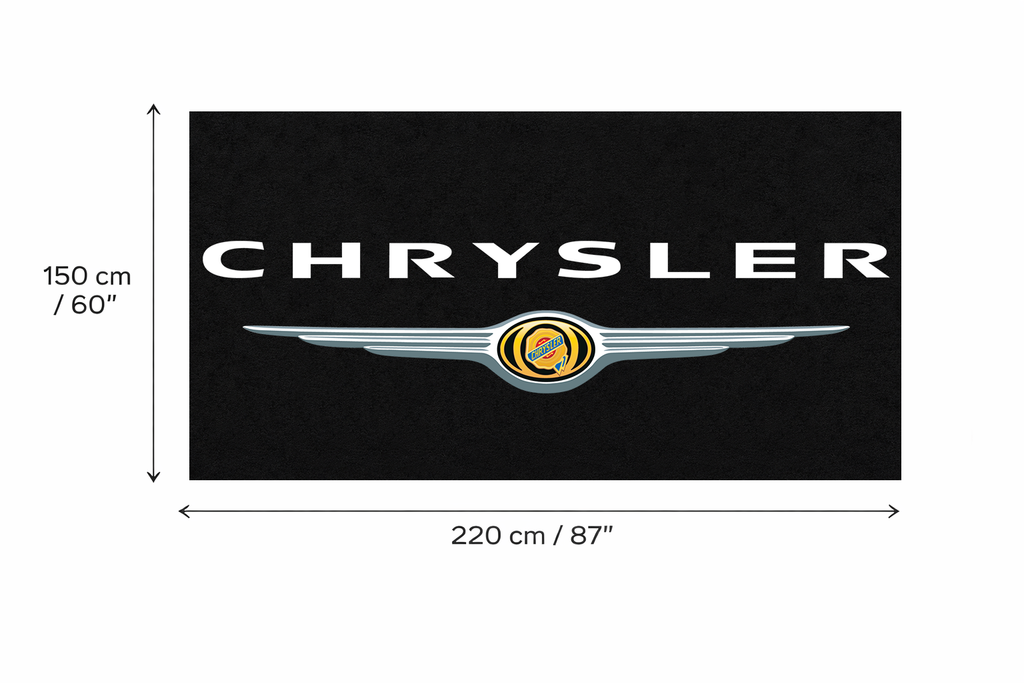 Chyrsler Garage Floor Mat 5x7 FT (60x87 Inches) Showroom Rug