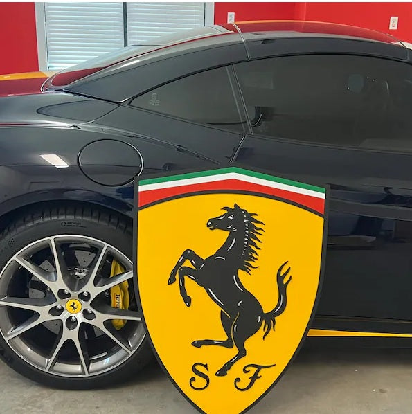 Ferrari Wall Sign for Garage – Premium Wall Decor for Car Enthusiasts