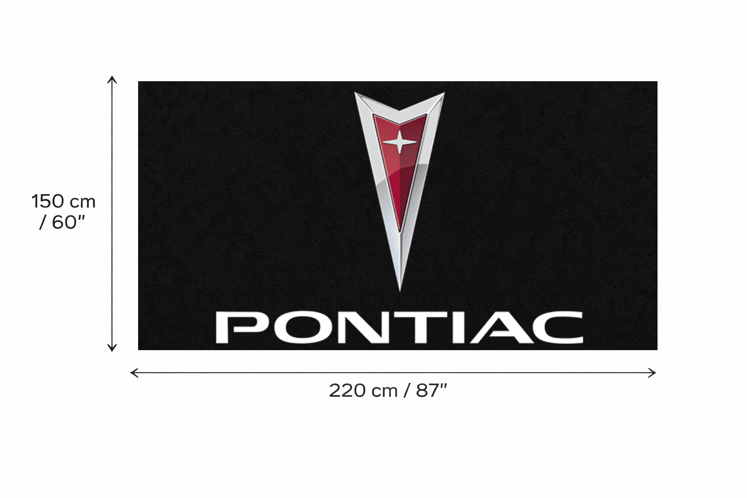 Pontiac Garage Floor Mat 5x7 FT (60x87 Inches) Showroom Rug