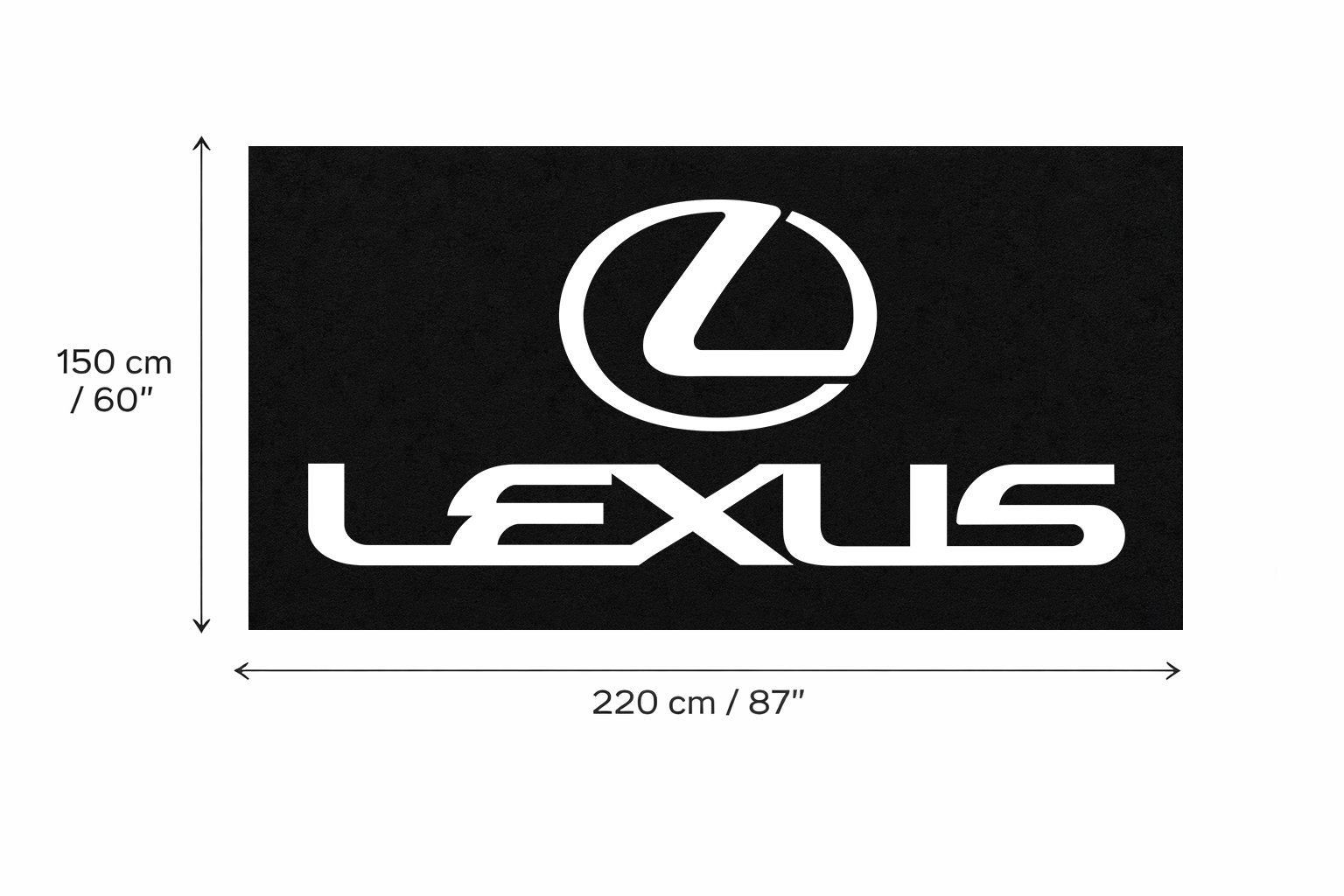 Lexus Garage Floor Mat 5x7 FT (60x87 Inches) Showroom Rug