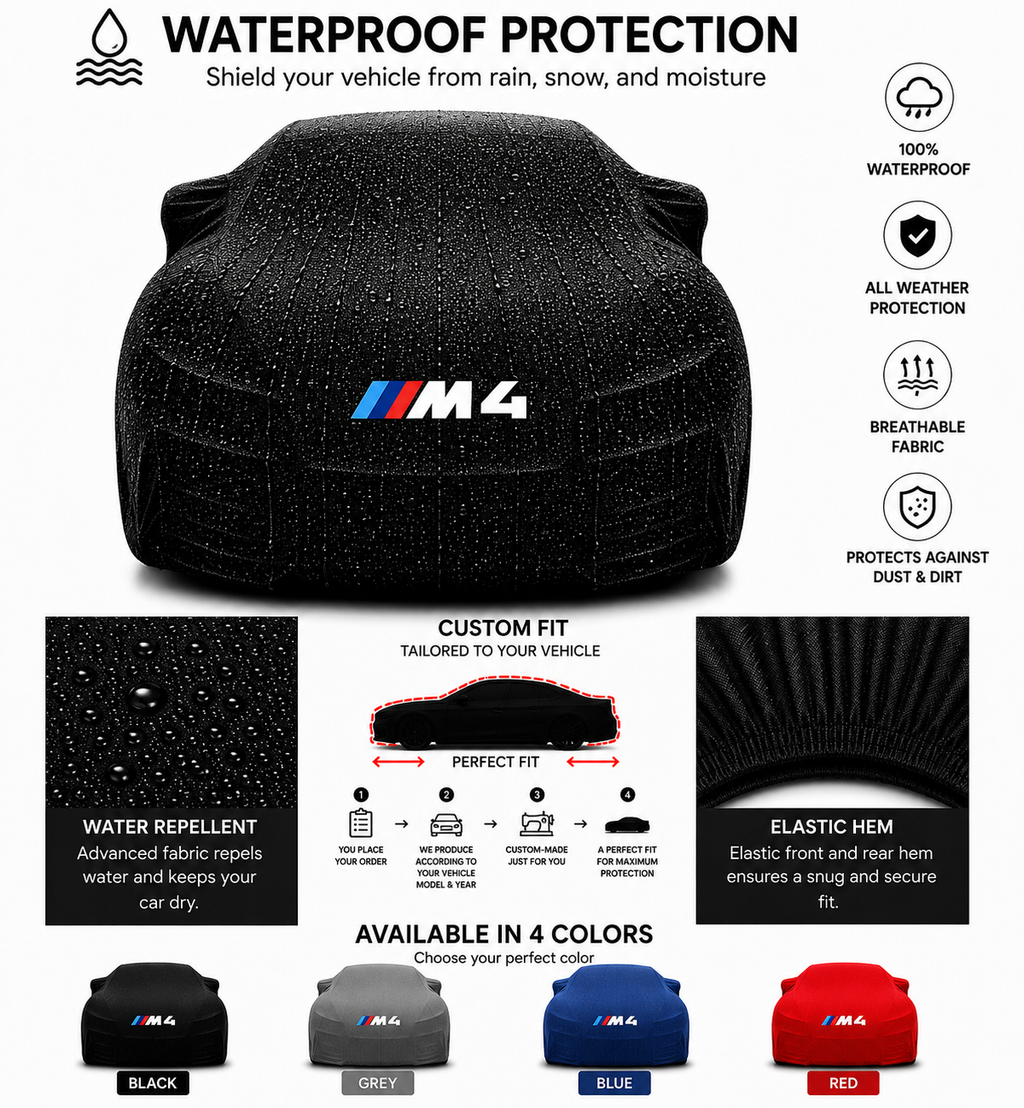 For BMW M4 Waterproof Car Cover - Custom Fit Outdoor Cover