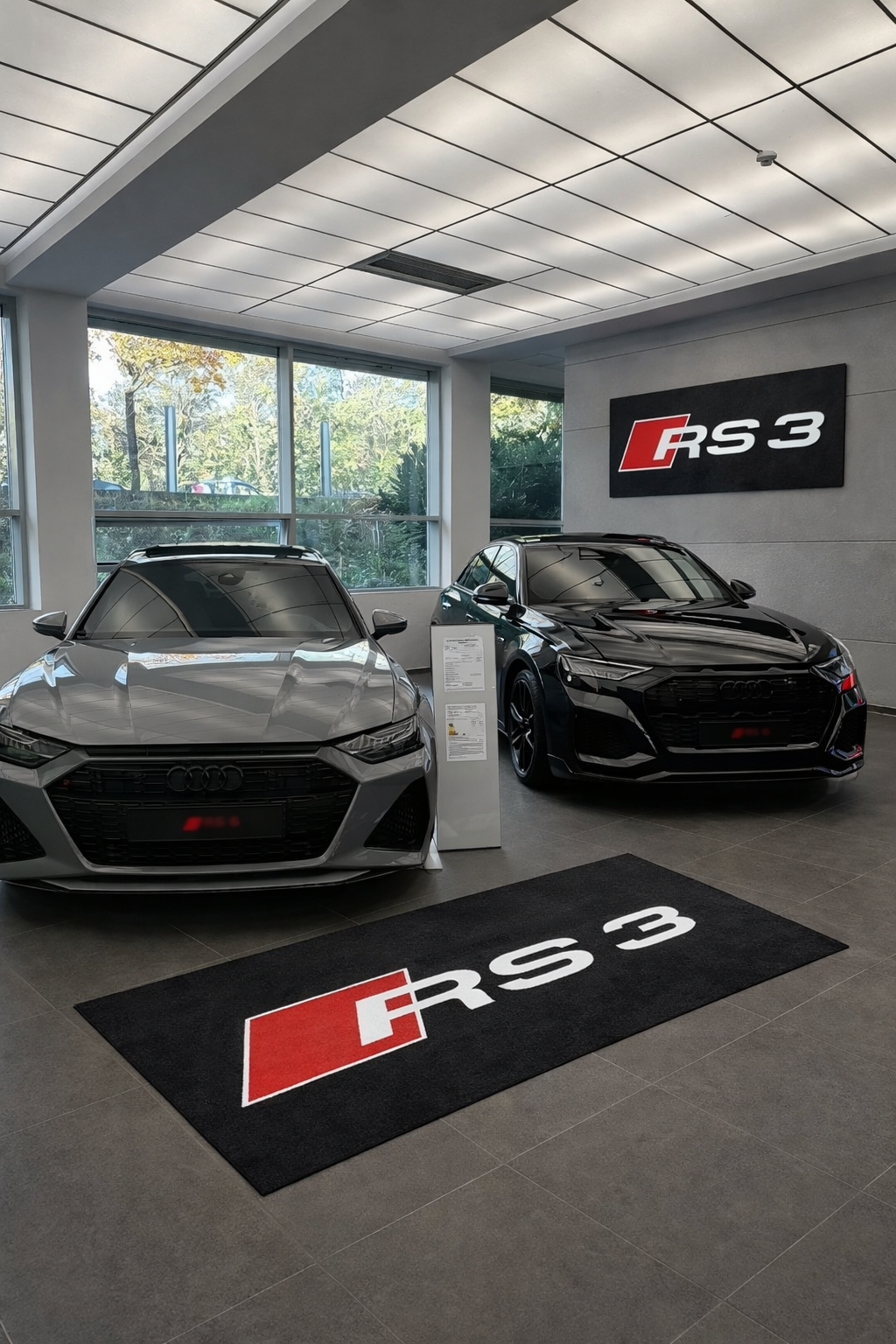 Audi RS3 Garage Floor Mat 5x7 FT (60x87 Inches) Showroom Rug