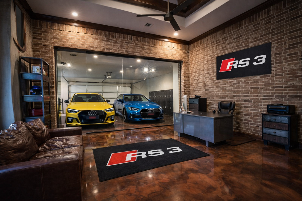 Audi RS3 Garage Floor Mat 5x7 FT (60x87 Inches) Showroom Rug